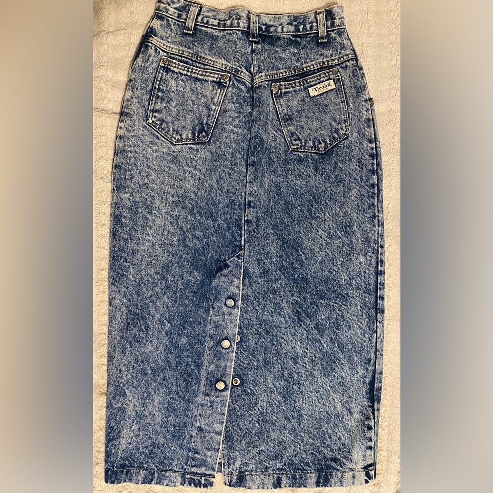 RARE Vintage Vivaldi denim midi skirt